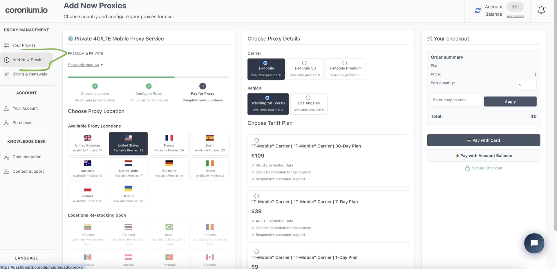 Navigate to Add Proxies